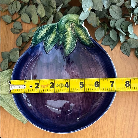 Eggplant Bowl Made in Italy EUC - Picture 5 of 7